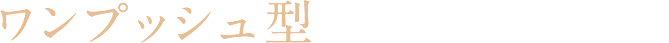 ワンプッシュ型 処方設計（日本初）