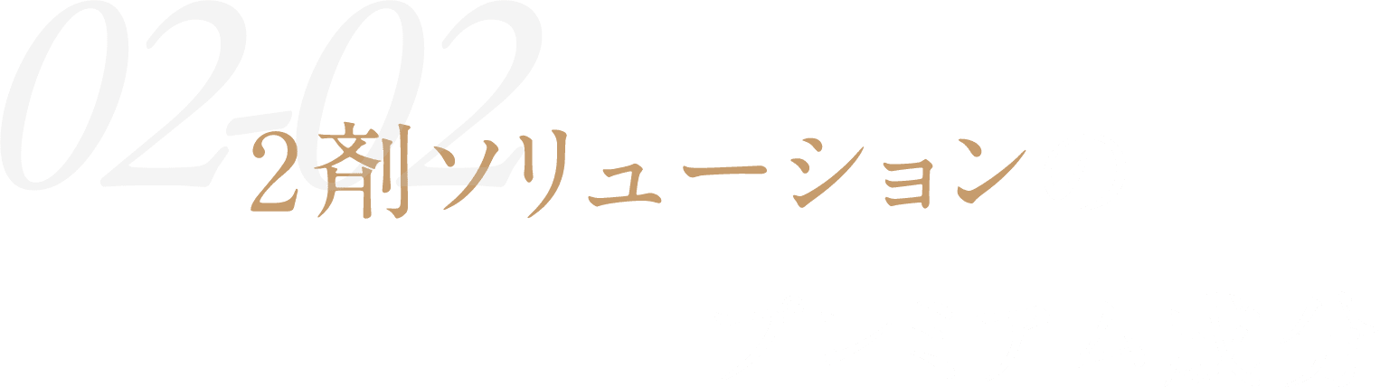 2剤ソリューションのプレミアム成分